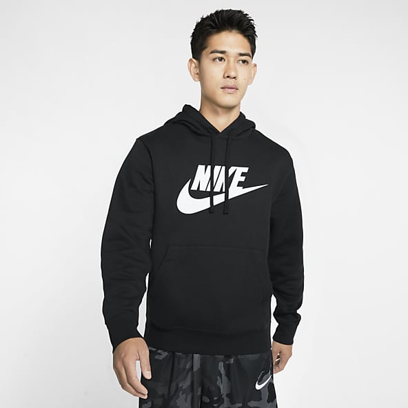 Mens Black Hoodies Pullovers. Nike